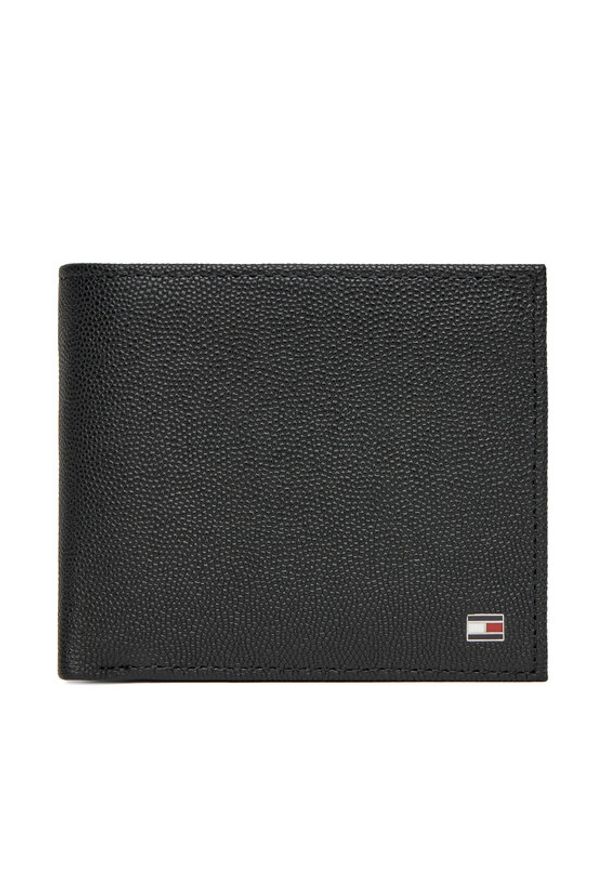 TOMMY HILFIGER - Tommy Hilfiger Duży Portfel Męski Th Flag Cc Flap And Coin AM0AM13520 Czarny. Kolor: czarny. Materiał: skóra