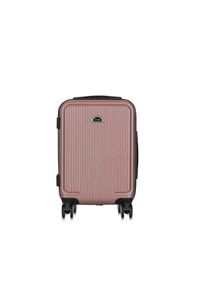 Ochnik - Komplet walizek na kółkach 19"/24"/28". Kolor: różowy. Materiał: kauczuk, poliester, materiał, guma