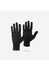 FORCLAZ - Rękawiczki wewnętrzne trekkingowe dla dorosłych bezszwowe Forclaz MT500. Kolor: wielokolorowy, czarny, szary. Materiał: poliester, elastan, poliamid, materiał, akryl #1