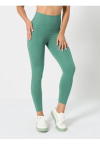 Sinsay - Legginsy sportowe - zielony. Kolor: zielony. Styl: sportowy