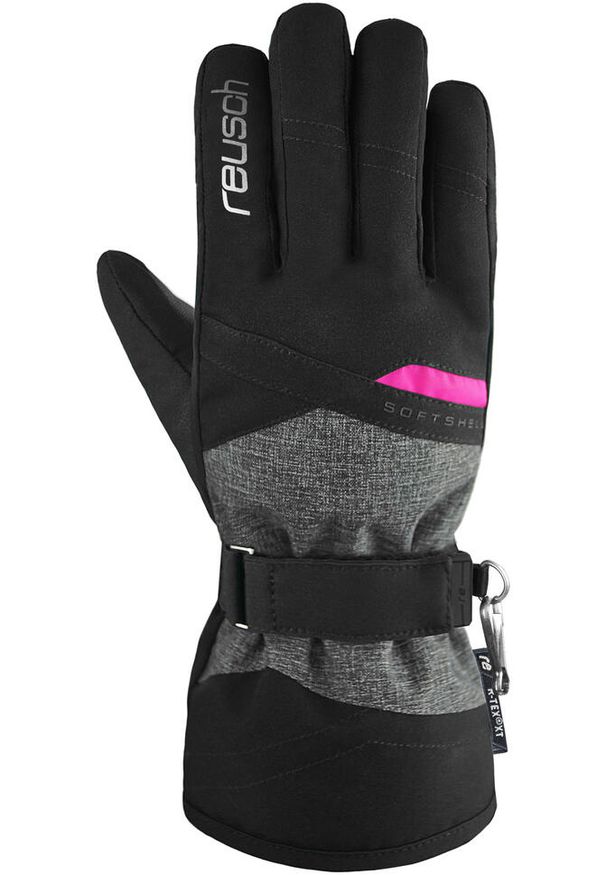 Rękawice narciarskie damskie Reusch Helena. Kolor: wielokolorowy, różowy, czarny. Materiał: softshell. Technologia: Primaloft. Sport: narciarstwo