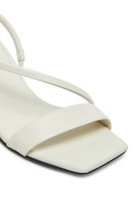 Calvin Klein Sandały Heel Sandal 50 Squared Lth HW0HW02534 Biały. Kolor: biały. Materiał: skóra #6