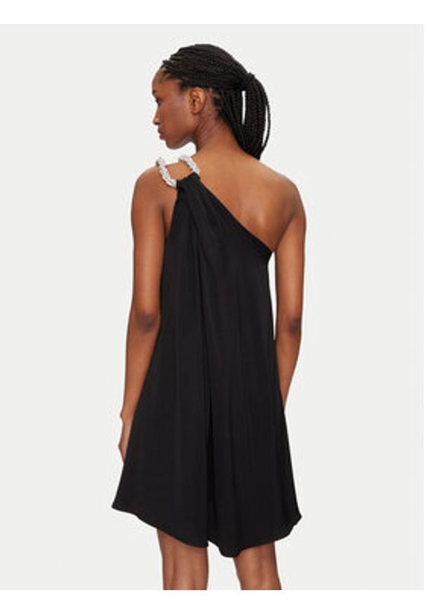 Eleh Sukienka koktajlowa ESS250050 Czarny Regular Fit. Kolor: czarny. Materiał: syntetyk. Styl: wizytowy