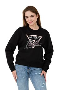 Guess - GUESS Czarna damska bluza Icon, Rozmiar S. Kolor: czarny #4