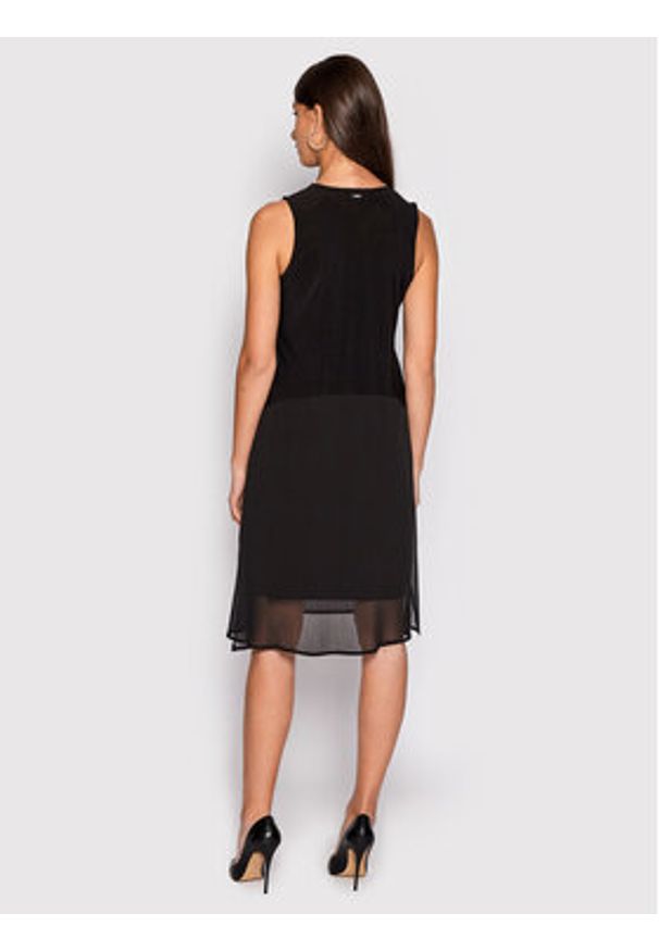 DKNY Sukienka letnia P22DAEJR Czarny Regular Fit. Kolor: czarny. Materiał: syntetyk. Sezon: lato