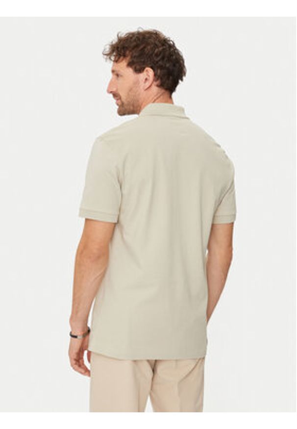 BOSS - Boss Polo Passenger 50507803 Beżowy Slim Fit. Typ kołnierza: polo. Kolor: beżowy. Materiał: bawełna