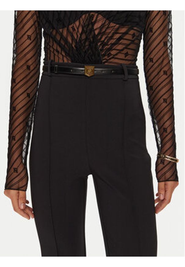 Elisabetta Franchi Kombinezon TU-021-46E2 Czarny Slim Fit. Kolor: czarny. Materiał: syntetyk