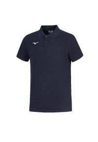 Koszulka polo fitness dla dzieci Mizuno Shizuoka. Typ kołnierza: polo. Kolor: niebieski