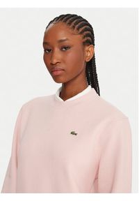 Lacoste Bluza SF5245 Różowy Relaxed Fit. Kolor: różowy. Materiał: bawełna #4