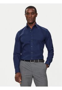 Michael Kors Koszula MK0DS01364 Granatowy Slim Fit. Kolor: niebieski. Materiał: bawełna