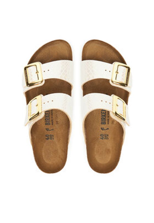 Birkenstock Klapki Sydney Cushion Buckle 1030258 Écru. Materiał: skóra