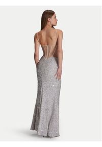 Hey Kyla Sukienka wieczorowa 5AG070HK Srebrny Slim Fit. Kolor: srebrny. Materiał: syntetyk. Styl: wizytowy
