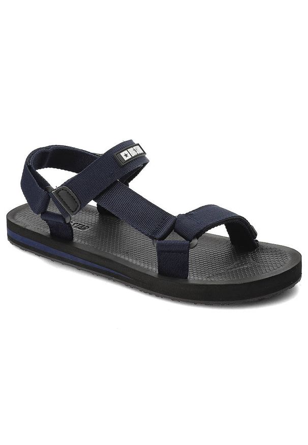 Big-Star - Granatowe Sandały Big Star Męskie Buty Sportowe. Okazja: na spacer, na co dzień. Zapięcie: rzepy. Kolor: niebieski. Materiał: materiał. Sezon: lato. Styl: sportowy