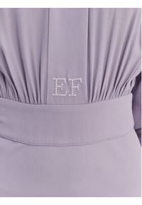 Elisabetta Franchi Sukienka koktajlowa AB-923-61E2 Fioletowy Regular Fit. Kolor: fioletowy. Materiał: wiskoza. Styl: wizytowy #5