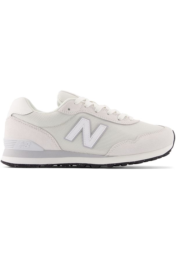 Buty męskie New Balance ML515WHT – szare. Okazja: na co dzień. Kolor: szary. Materiał: skóra, materiał, syntetyk. Szerokość cholewki: normalna