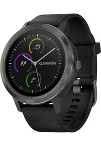 GARMIN - Zegarek sportowy Garmin Vivoactive 3 Dark Grey Czarny (010-01769-10). Kolor: czarny. Styl: sportowy
