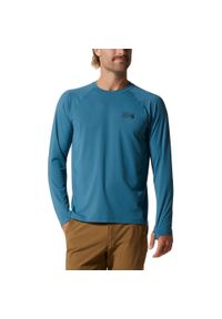 MOUNTAIN HARDWEAR - Koszulka sportowa z długim rękawem Crater Lake Long Sleeve Crew - niebieska. Kolor: niebieski. Długość rękawa: długi rękaw. Długość: długie. Sport: kolarstwo
