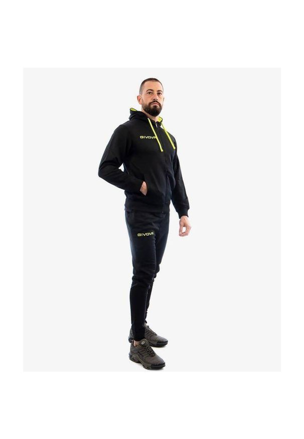 Dres Givova King 4 Seasons. Kolor: czarny. Materiał: dresówka