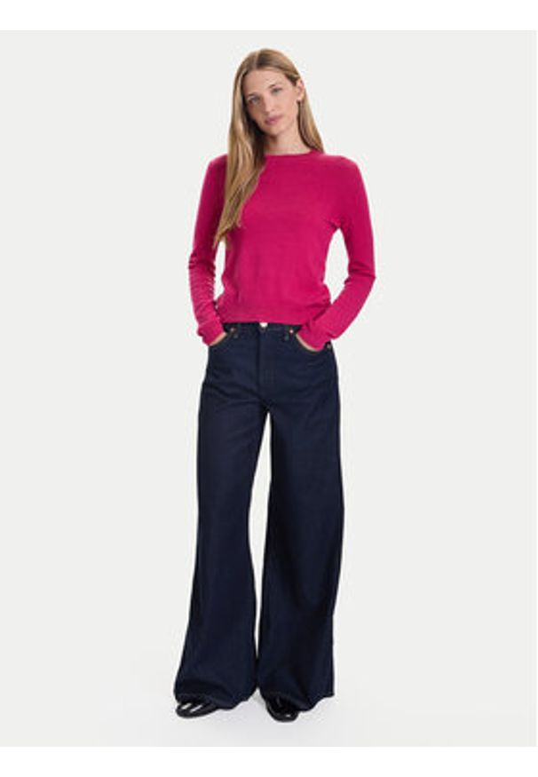United Colors of Benetton - United Colors Of Benetton Sweter 1002D1K01 Różowy Regular Fit. Kolor: różowy. Materiał: wełna