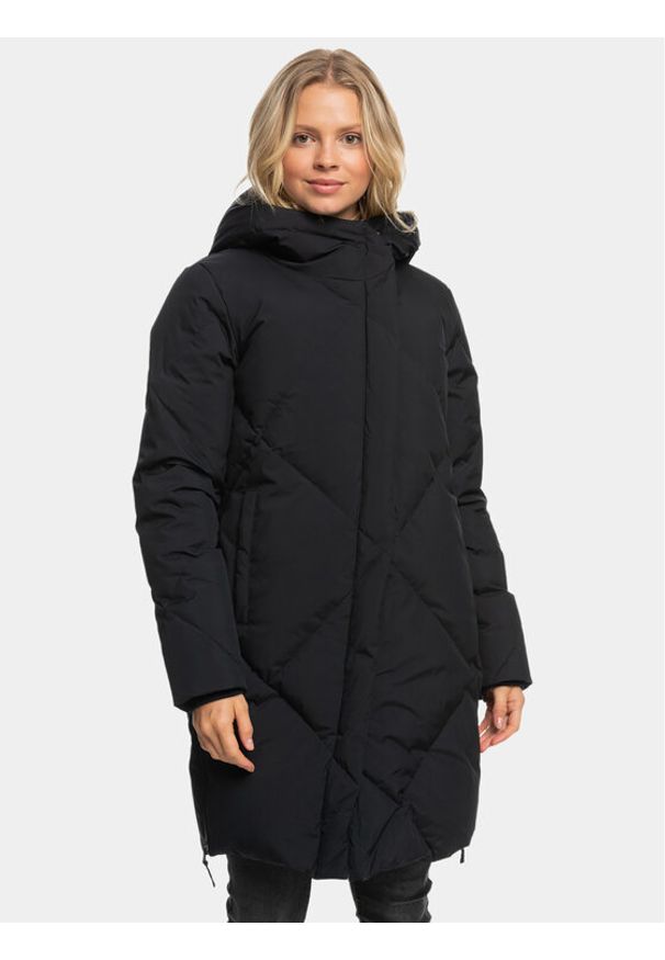 Roxy Płaszcz zimowy Abbie Jk Otlr ERJJK03550 Czarny Regular Fit. Kolor: czarny. Materiał: syntetyk. Sezon: zima