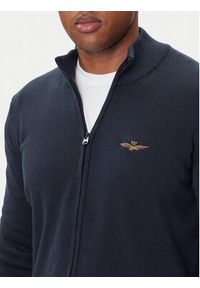 Aeronautica Militare Kardigan 252MA1580UL00506 Granatowy Regular Fit. Kolor: niebieski. Materiał: bawełna #4