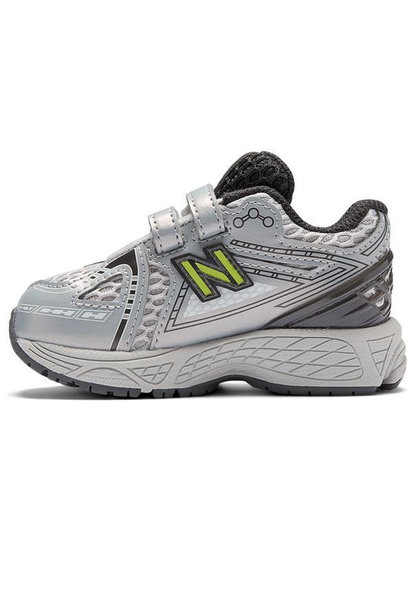 Buty niemowlęce New Balance I19062QR – szare. Kolor: szary. Materiał: guma, materiał, syntetyk. Szerokość cholewki: normalna