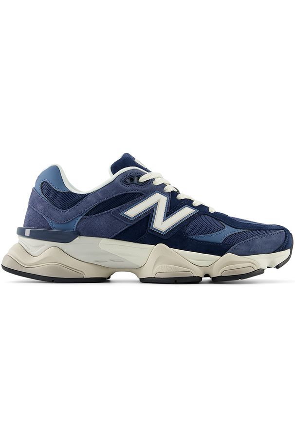 Buty unisex New Balance U9060EEF – granatowe. Kolor: niebieski. Materiał: guma, skóra, syntetyk, materiał, zamsz. Szerokość cholewki: normalna. Sport: turystyka piesza