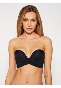 Wonderbra Biustonosz bardotka WB00032D Czarny. Kolor: czarny. Materiał: syntetyk