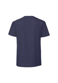 FRUIT OF THE LOOM - Męska Koszulka Iconic Premium Ringspun Cotton T-shirt. Kolor: niebieski