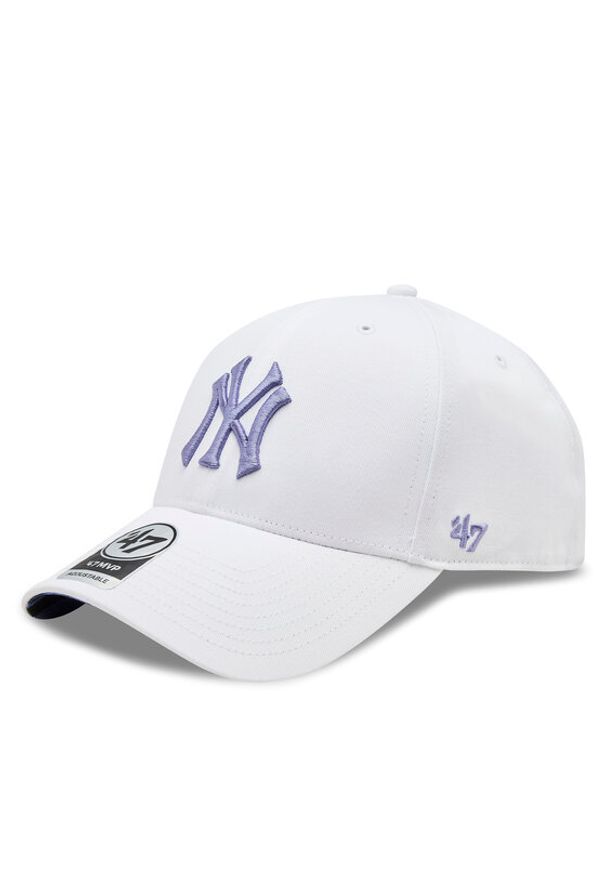 47 Brand Czapka z daszkiem Mlb New York Yankees Enamel Twist Under '47 Mvp B-ENLSP17CTP-WH Biały. Kolor: biały. Materiał: materiał