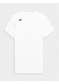 4f - 4F T-Shirt 4FAW23TTSHM0878 Biały Regular Fit. Kolor: biały. Materiał: bawełna #5