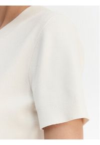 Calvin Klein T-Shirt LV147E303G Écru Regular Fit. Kolor: kremowy. Materiał: wiskoza #3