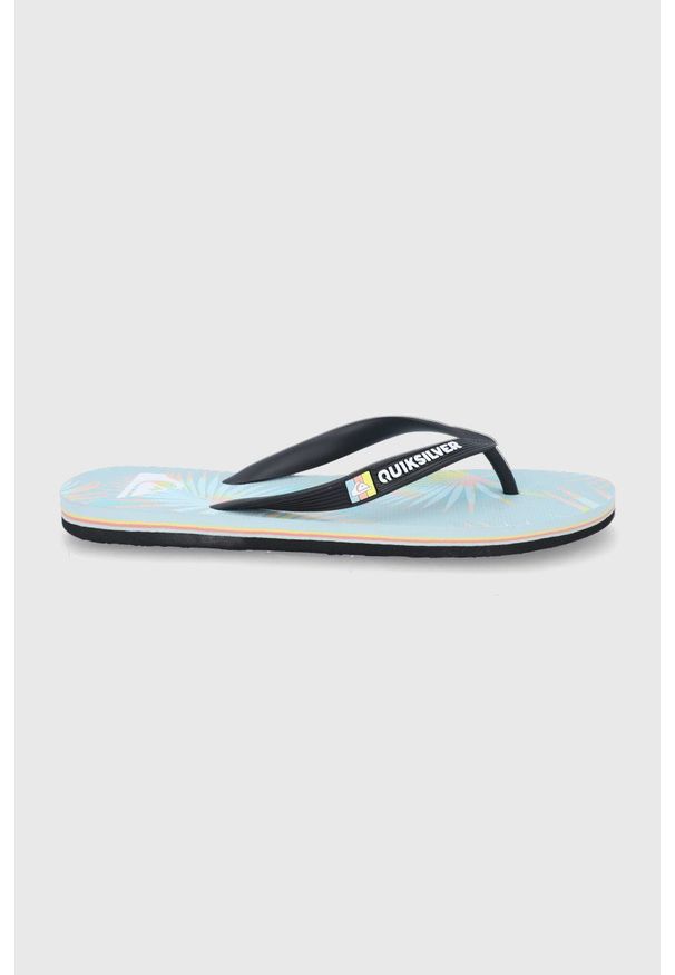 Quiksilver japonki męskie. Kolor: niebieski. Materiał: materiał. Obcas: na obcasie. Wysokość obcasa: niski