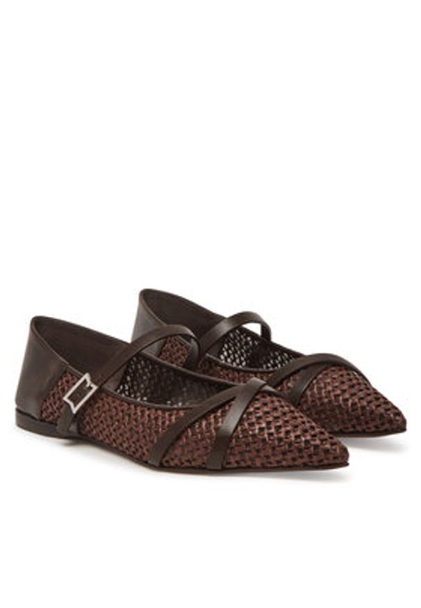 Max Mara Półbuty 2514521332600 Brązowy. Kolor: brązowy. Materiał: skóra