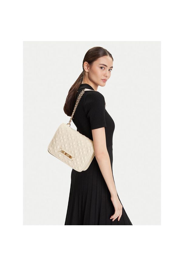 Love Moschino - Torebka LOVE MOSCHINO. Kolor: beżowy