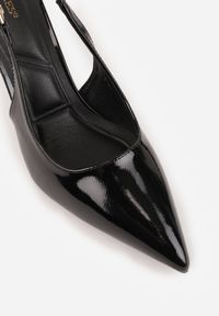 Born2be - Czarne Szpilki VICES z Odkrytą Piętą i Elegancką Aplikacją przy Pasku Naterena. Okazja: na co dzień. Zapięcie: pasek. Kolor: czarny. Materiał: jeans. Wzór: aplikacja. Obcas: na szpilce. Styl: elegancki #5