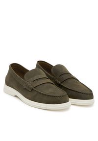 TOMMY HILFIGER - Tommy Hilfiger Mokasyny Nubuck P Loafer FM0FM05350 Khaki. Kolor: brązowy. Materiał: nubuk, skóra #5