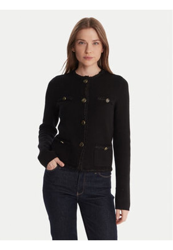 TwinSet - TWINSET Marynarka 252TT3040 Czarny Regular Fit. Kolor: czarny. Materiał: syntetyk