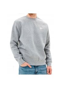 Bluza Nike Sportswear Club z okrągłym dekoltem szara. Kolor: szary. Materiał: dresówka. Sport: skateboard #1