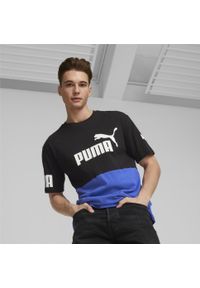 Koszulka Sportowa Męska Puma Power Colorblock. Kolor: czarny, niebieski, wielokolorowy