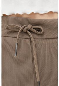 only - Only spodnie damskie kolor szary dopasowane high waist. Stan: podwyższony. Kolor: szary. Materiał: dzianina #3