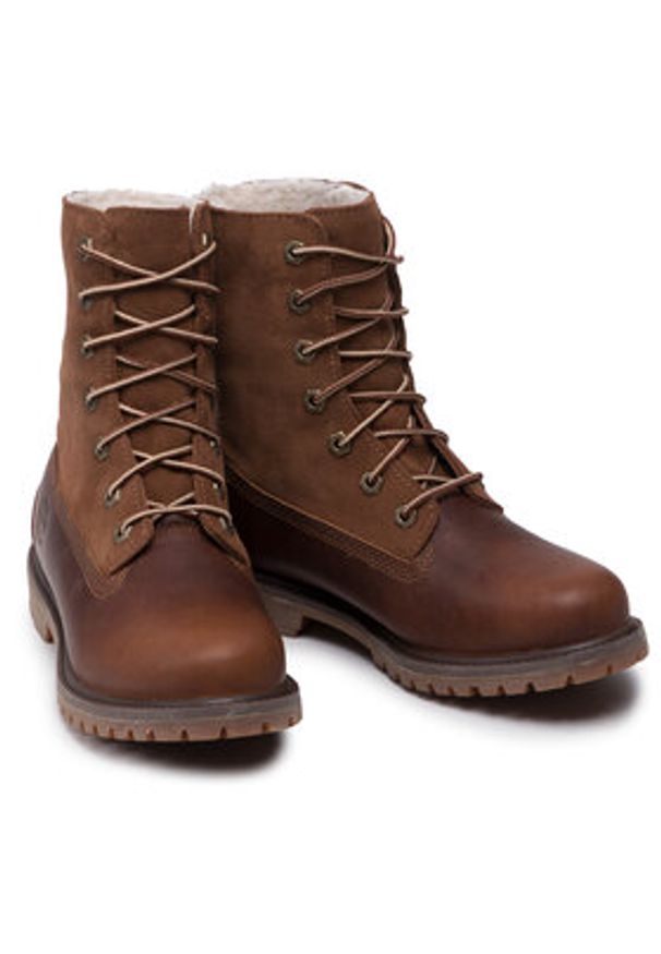 Timberland Trapery Authentics Teddy Flecce W TB08328R2421 Brązowy. Kolor: brązowy. Materiał: skóra