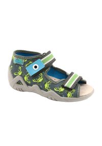 Befado sandały obuwie dziecięce 350P023 zielone. Kolor: zielony. Materiał: bawełna, tkanina