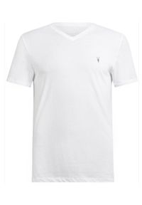 AllSaints – T-shirt TONIC V-NECK MD001M. Okazja: na co dzień. Kolor: biały. Wzór: aplikacja. Styl: casual #2