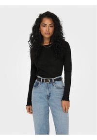 only - ONLY Bluzka Carlotta 15291987 Czarny Regular Fit. Kolor: czarny. Materiał: bawełna