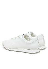 Calvin Klein Sneakersy Runner Lace Up - Lth HW0HW02396 Biały. Kolor: biały. Materiał: skóra