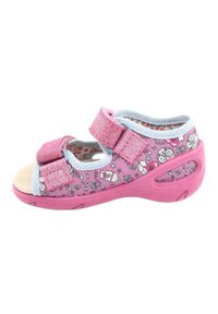 Befado obuwie dziecięce pu 065P147 różowe wielokolorowe. Kolor: różowy, wielokolorowy. Materiał: bawełna, tkanina #5