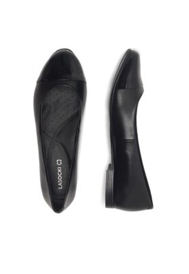 Lasocki Baleriny RST-ERICA-48 Czarny. Kolor: czarny. Materiał: skóra
