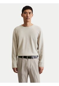 Marc O'Polo Sweter 526 5023 60080 Beżowy Regular Fit. Typ kołnierza: polo. Kolor: beżowy. Materiał: bawełna