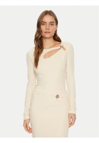 Guess Bluzka W5RP12 KAQL2 Beżowy Regular Fit. Kolor: beżowy. Materiał: syntetyk #1